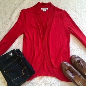 Red Liz Claiborne Cardigan